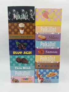 polka dot chocolate bars